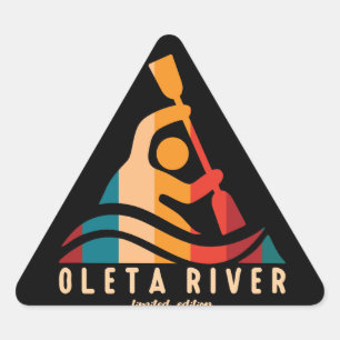 Sticker Triangulaire Retro Oleta River Kayak