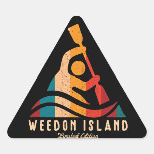 Sticker Triangulaire Retro Weedon Island Kayak
