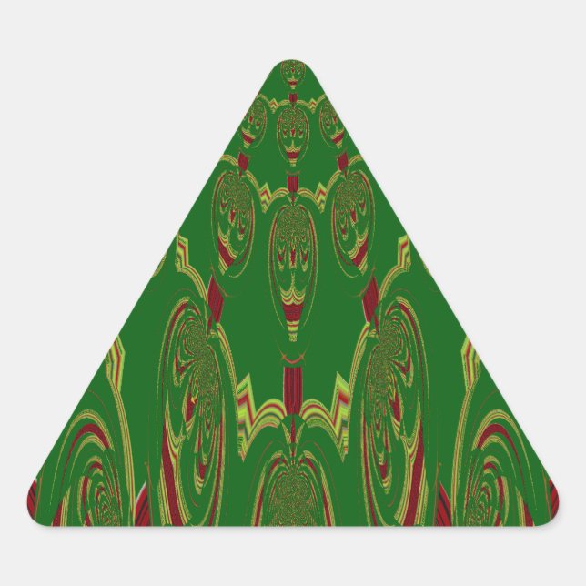 Sticker Triangulaire Robots verts (Devant)