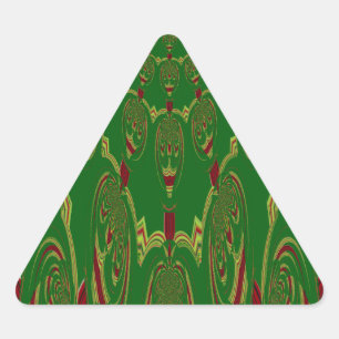 Sticker Triangulaire Robots verts