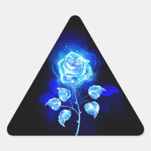 Sticker Triangulaire Rose bleu brûlant
