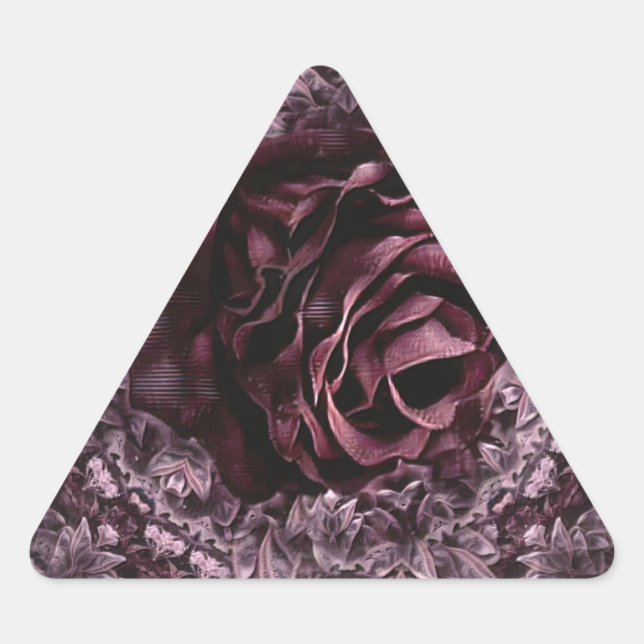 Sticker Triangulaire Rose Mandala (Devant)