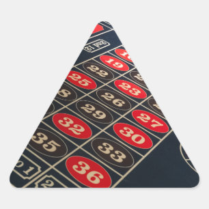 Sticker Triangulaire Roulette de table de jeu Las Vegas