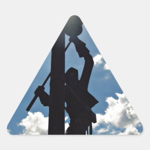 Sticker Triangulaire Rusty the Lineman
