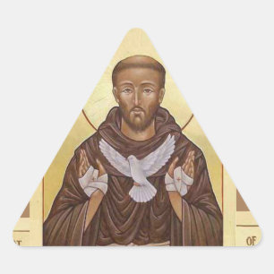 Sticker Triangulaire saint François d'AssisiSticker