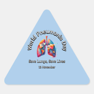 Sticker Triangulaire Sauvez Les Poumons, Sauvez Des Vies. Journée mondi