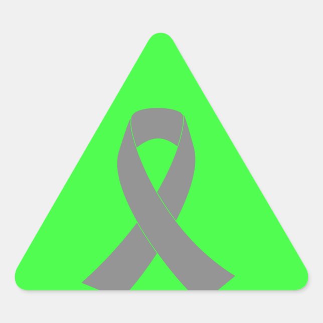 Sticker Triangulaire Sensibilisation au ruban gris - Zombie, cancer du  (Devant)