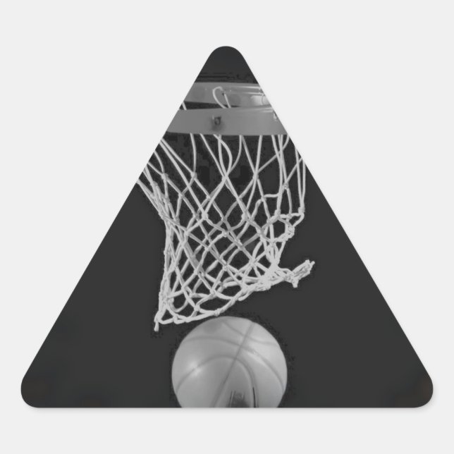 Sticker Triangulaire Sepia Basketball (Devant)