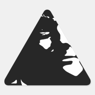Sticker Triangulaire Silhouette Trumphead de Donald Trump