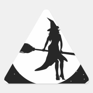 Sticker Triangulaire sorcière d'halloween