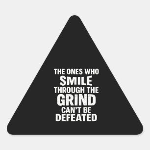 Sticker Triangulaire Sourire broyer gymnase motivation citation avec te
