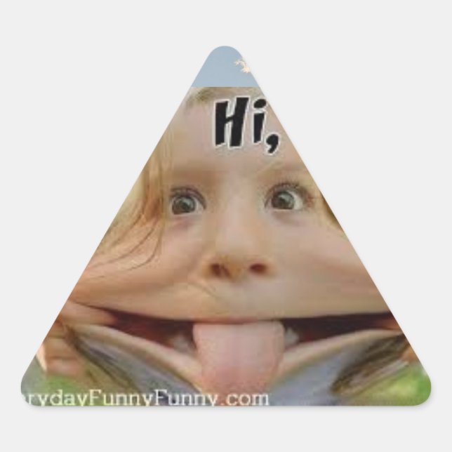 STICKER TRIANGULAIRE SOURIRE ! : D (Devant)