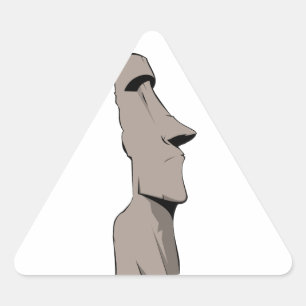 Sticker Triangulaire Statue de Moai (île de Pâques)