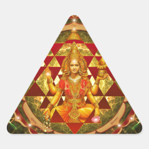 Sticker Triangulaire Stotram sur le yantra de Devi Lakshmi- Shri