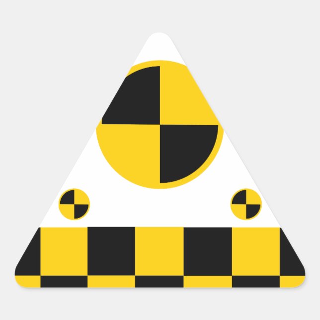 Sticker Triangulaire Style gras des marqueurs de test d'écrasement (Devant)