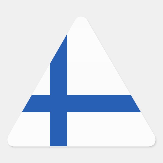 Sticker Triangulaire Suomen Lippu - Le drapeau de la Finlande (Devant)