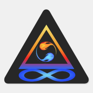 Sticker Triangulaire Symbole de la Flamme Jumelle-
