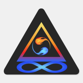 Sticker Triangulaire Symbole de la Flamme Jumelle-