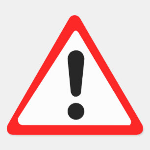 Sticker Triangulaire Symbole du triangle d'attention