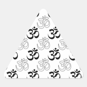 Sticker Triangulaire Symbole Om, Aum
