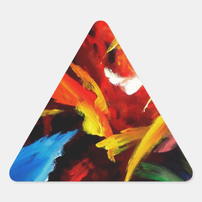 Sticker Triangulaire Tableau Abstrait de Serdar Hizli (Devant)