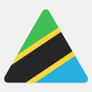 Sticker Triangulaire Tanzanie - Drapeau tanzanien
