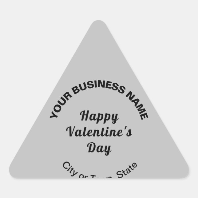 Sticker Triangulaire Textes ordinaires Entreprise Saint Valentin Petit  (Devant)