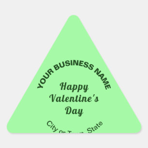 Sticker Triangulaire Textes ordinaires Entreprise Saint Valentin Petit 