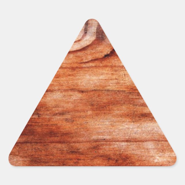 Sticker Triangulaire Texture du grain de bois (Devant)