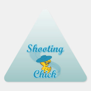 Sticker Triangulaire Tir sur la poule #3