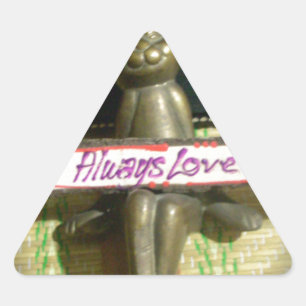 Sticker Triangulaire Toujours Aimer Inspirational Rabbit Art Design d'i
