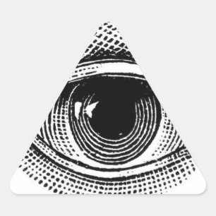 Sticker Triangulaire Tout l'autocollant voyant de triangle d'oeil