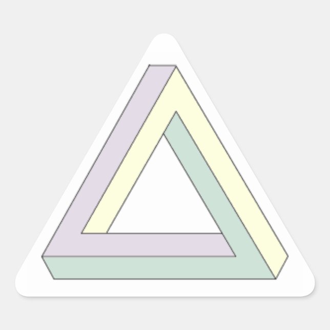 Sticker Triangulaire Triangle de Penrose. (Devant)
