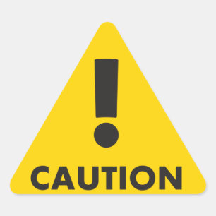 Sticker Triangulaire Triangle de prudence - Noir Jaune Risque de Visibi