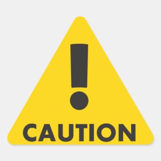 Sticker Triangulaire Triangle de prudence - Noir Jaune Risque de Visibi