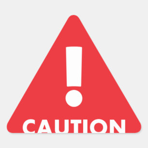 Sticker Triangulaire Triangle de prudence - Rouge Blanc Visibilité Sécu