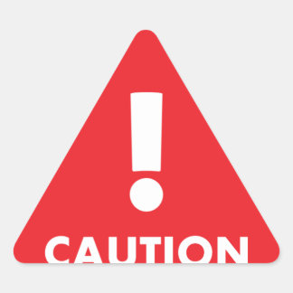 Sticker Triangulaire Triangle de prudence - Rouge Blanc Visibilité Sécu