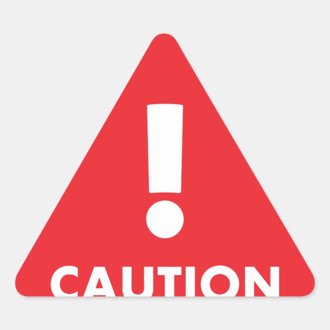 Sticker Triangulaire Triangle de prudence - Rouge Blanc Visibilité Sécu (Devant)