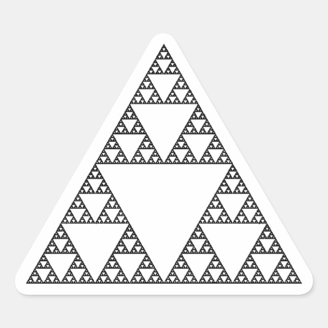 Sticker Triangulaire Triangle Sierpinski (Devant)
