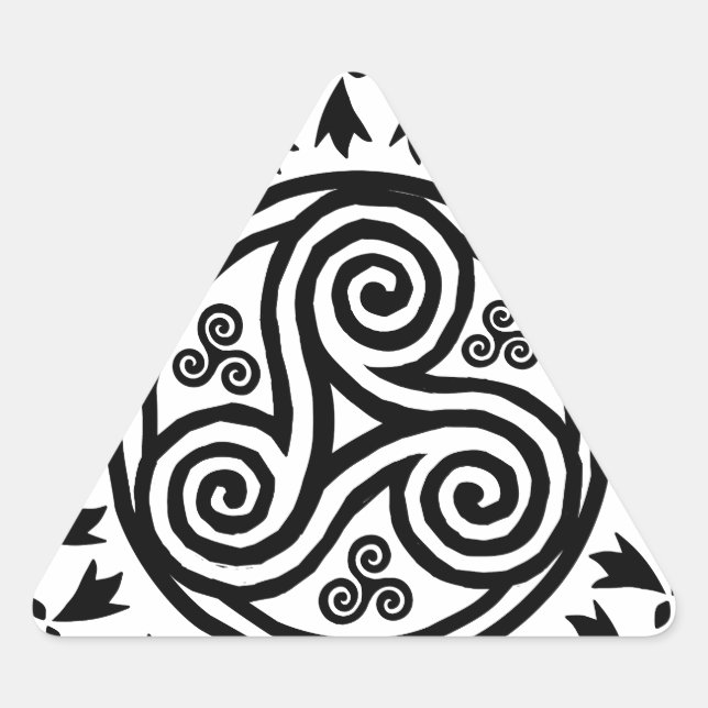 Sticker Triangulaire Triskel breton & hermines (Devant)