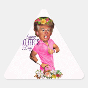 Sticker Triangulaire trump, jour des mères heureuses