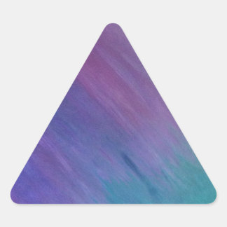 Sticker Triangulaire Turquoise et Turquoise avec Art rose