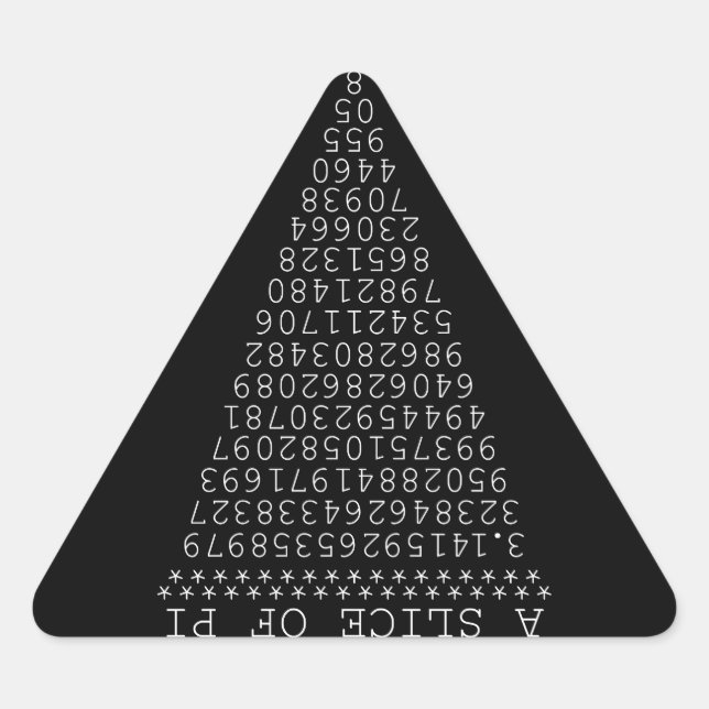 Sticker Triangulaire Une tranche du triangle Pi (Devant)