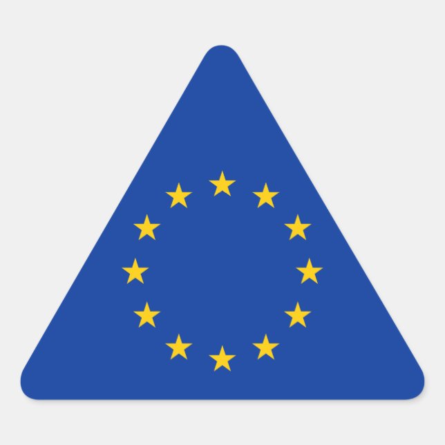 Sticker Triangulaire Union européenne - Drapeau UE (Devant)