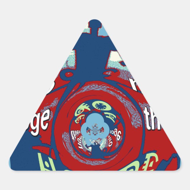 Sticker Triangulaire United in Hope : Stronger Together - USA Art Print (Devant)