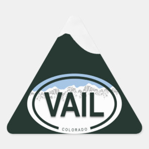 Sticker Triangulaire Vail Colorado Snowcapped Montagnes Rocheuses