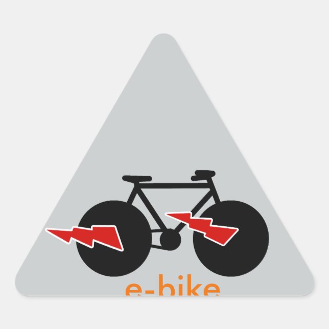 Sticker Triangulaire vélo électrique e-bike (Devant)
