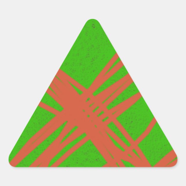 Sticker Triangulaire verdure art abstrait (Devant)