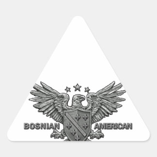 Sticker Triangulaire Vêtement à thème américain bosniaque