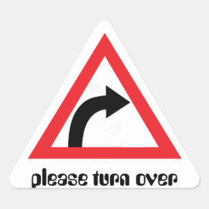Sticker Triangulaire veuillez retourner l'autocollant par le